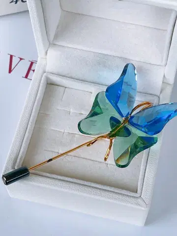 DANIEL SWAROVSKI 실버 925 나비 브로치 액세서리