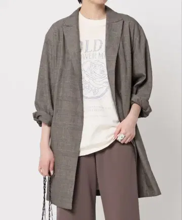 apstudio New 린넨 격자 무늬 자켓 38