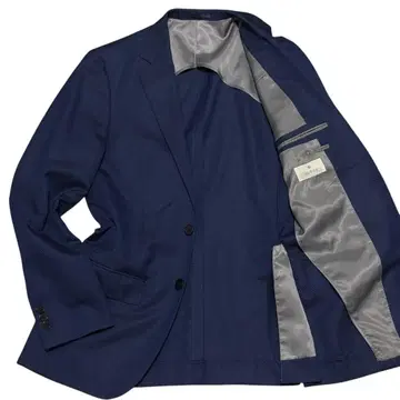 EDIFICE 울 모헤어 실크 테일러드 자켓 네이비 44 S 상당