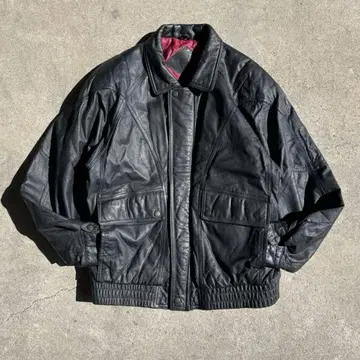 vintage leather jacket 90s 천연 가죽