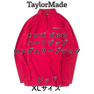 [ TaylorMade ] 하프 지퍼 롱 슬리브 셔츠 레드 XL 사이즈