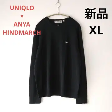 새상품 유니클로 아냐 콜라보 메리노 크루넥 스웨터 XL 네이비