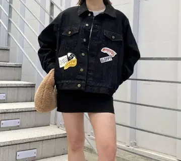 후즈후 갤러리 데님 자켓 블랙