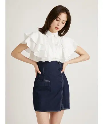 snidel 하이웨스트 큐롯 숏팬츠