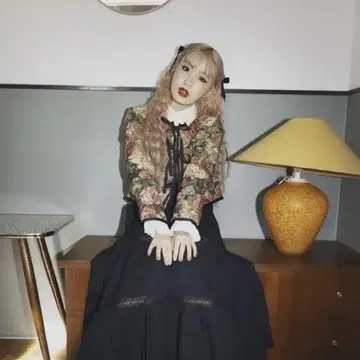 jouetie 프론트 리본 고블랑 자켓