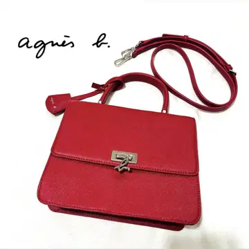 [ 컨디션 최상 ] agnes b. 2way 가죽 핸드백 크로스바디