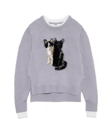furfur 캣 자카드 스웨터