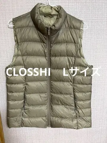새상품급 CLOSSHI 브라운 계열 L 사이즈 다운 베스트
