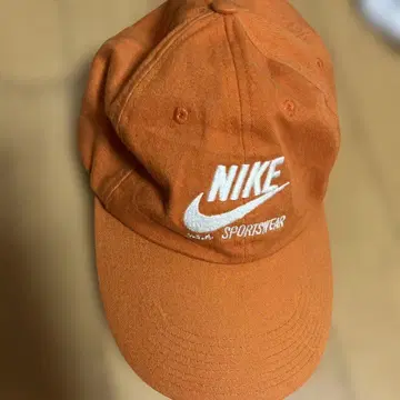 나이키 오렌지 캡 100% 코튼