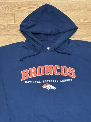 NFL BRONCOS 후드티 속기모 빅 로고 백 프린트 브롱코스