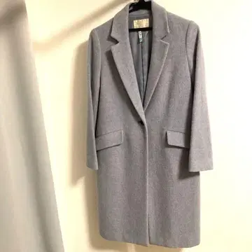 스카이블루 체스터 코트 울 혼방
