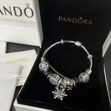 PANDORA 실버 눈송이 참 팔찌
