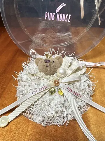 PINK HOUSE 곰 코사지 검은 장미 코사지 (제조사 불명)