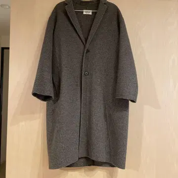 le Glazik 체스터 코트 브라운 계열 체크