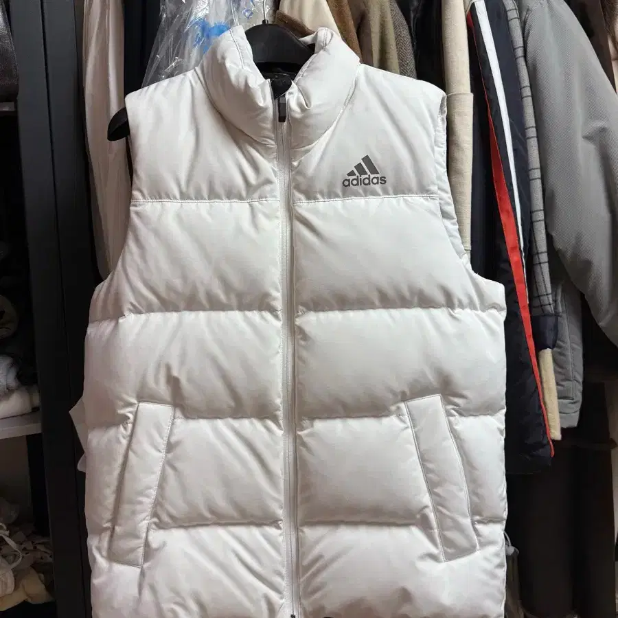 Adidas white padded vest