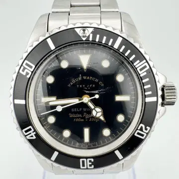 레어 VAGUE WATCH GRY FAD 블랙 남성용 자동 손목시계