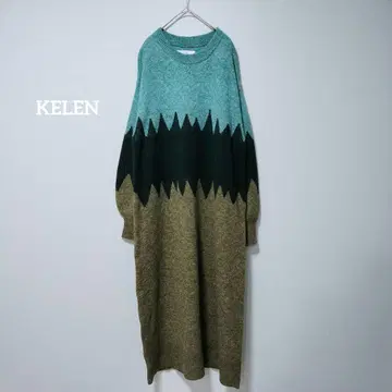 [ 가격 인하 협상 환영 ] 케렌 KELEN 니트 롱 원피스 울 모헤어