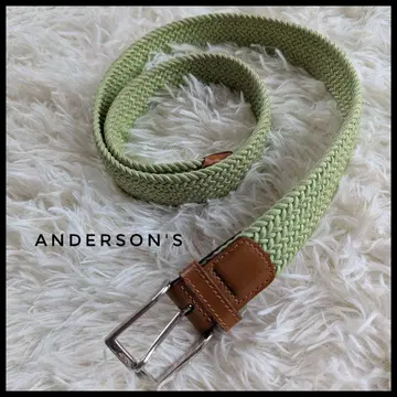 ANDERSON'S 그린 뜨개질 메쉬 벨트
