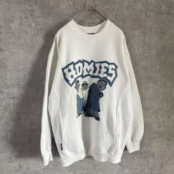 HOMIES 맨투맨 트레이닝복 HIPHOP 화이트 L 사이즈