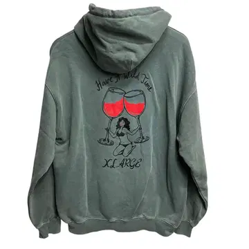 XLARGE 쭈리 후드 맨투맨 그린