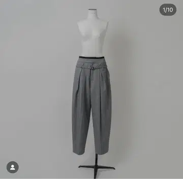 lohen 바이컬러 컷오프 팬츠