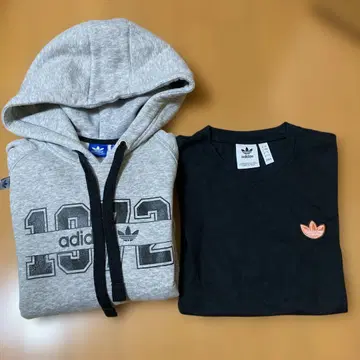 adidas 1972 후드 부착 후드티 T셔츠 2장 세트