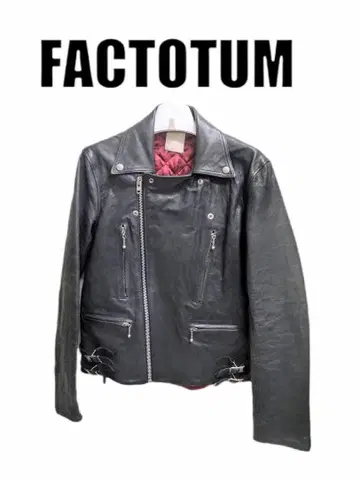수회 착용 FACTOTUM 시프 가죽 라이더 자켓