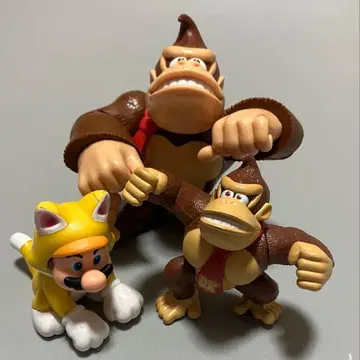 슈퍼 마리오 피규어 컬렉션 플러스 돈키콩 고양이 마리오 3개