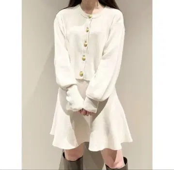 스나이델 가디건 니트 셋업