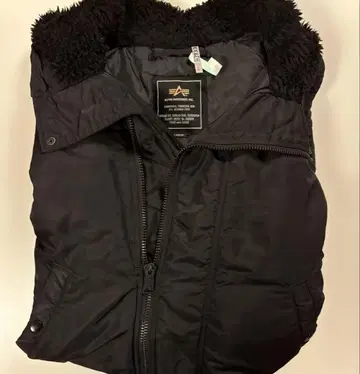 ALPHA INDUSTRIES 블랙 밀리터리 자켓 L