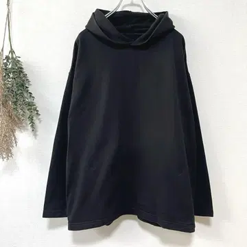 [무지 라보] MUJILABO 풀오버 후드티 후드 부착 S-M 블랙