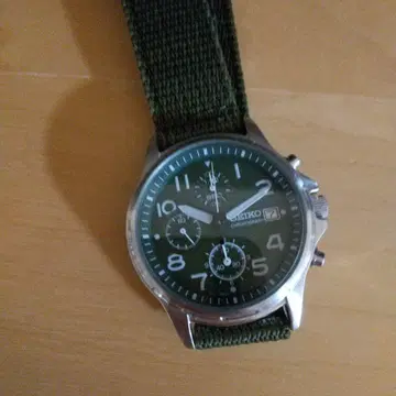 SEIKO 크로노그래프 그린 손목시계