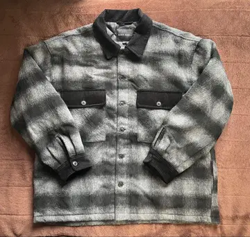 옴브레 체크 셔츠 자켓