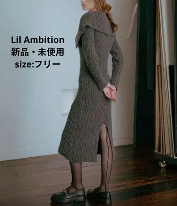 새상품 미사용 Lil Ambition 오프숄더 카라 니트 원피스