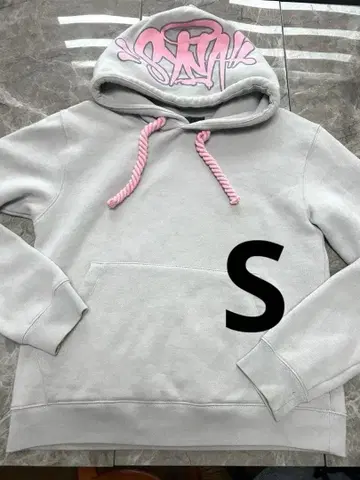 Syna world 시나월드 후드티 그레이 핑크 size S