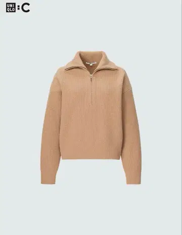 UNIQLO 프리미엄 라무 하프 지퍼 스웨터 새상품