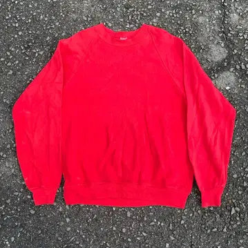 80s 90s Jerzees Russell 빨간색 래글런 L usa