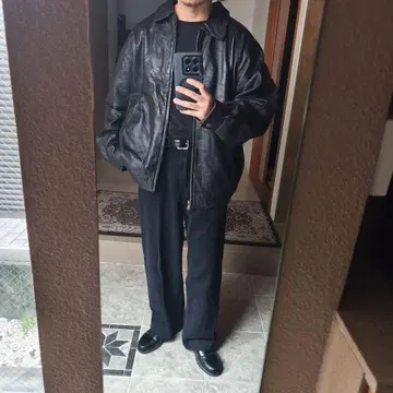 BILLBLASS 가죽 자켓 블랙 XL 싱글 블랙 YD2
