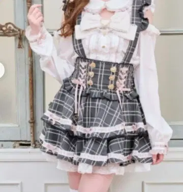 LIZLISA 완판템 스커트 그레이 핑크 미착용