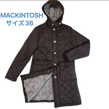 MACKINTOSH 퀼팅 코트 브라운 그랑 매킨토시