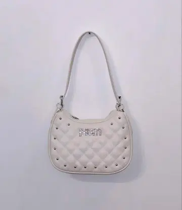 pium 2way 퀼팅 스터드 미니백 화이트