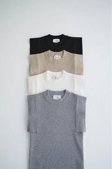 CLANE SQUARE SLEEVE KNIT TOPS