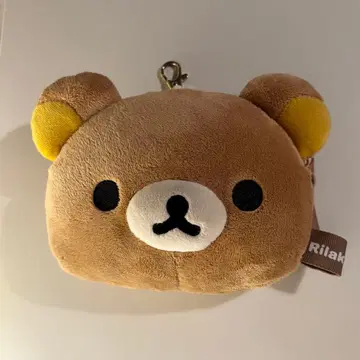 리락쿠마 봉제 인형 키링 패스 케이스 교통카드 지갑