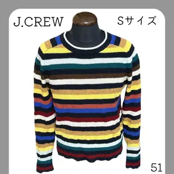 J.CREW 제이크루 보더 울 니트 멀티 컬러 S
