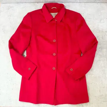 발리 코트 S 사이즈 레드 하프 코트 비스코스 100% BALLY