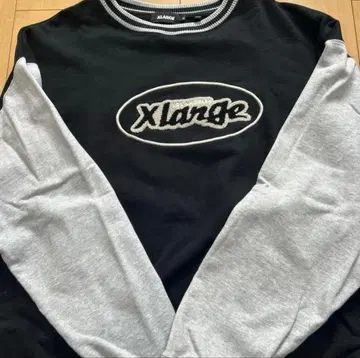 XLARGE 블랙 그레이 긴팔 트레이닝복