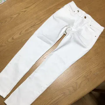 michill Powderon Denim 화이트 스키니 팬츠