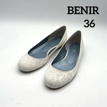 BENIR 베니르 레이스 플랫슈즈 펌프스 라운드토 36
