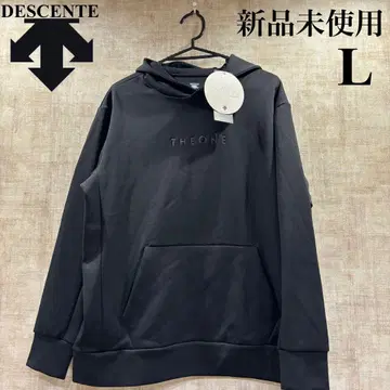 새상품 데상트 DESCENTE 후드티 스트레치 풀오버 블랙