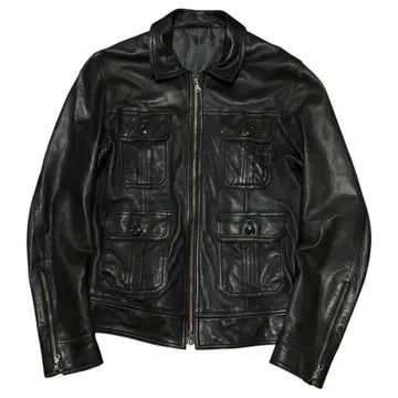 MEN'S MELROSE 라무 가죽 자켓 블랙 남성용 4 L 상당